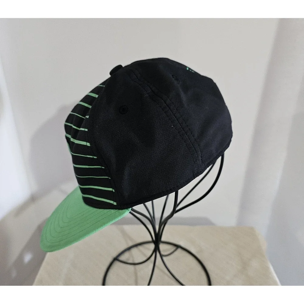 Under Armour Youth Green Striped Black Patch Logo Baseball Cap S-M